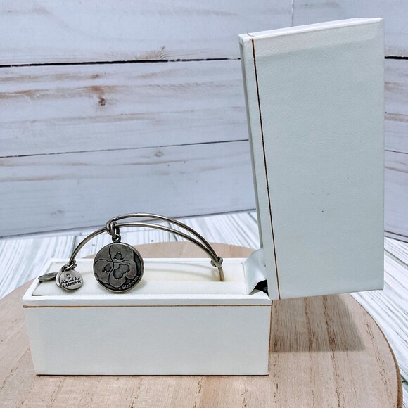 Authentic Alex & Ani Stepmom Silver Tone Expandable Charm Bracelet With Box. - Picture 5 of 11